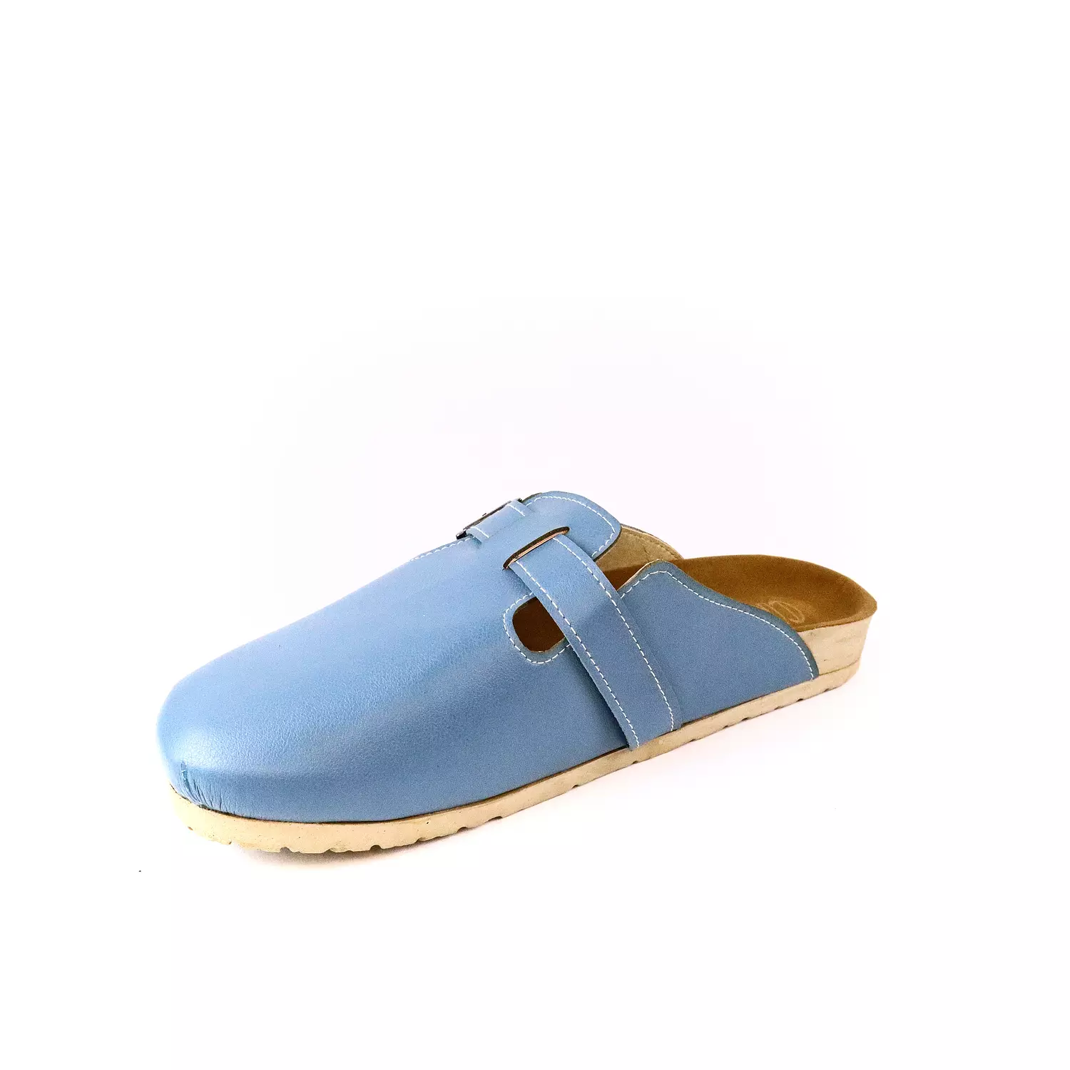 Leather Clogs - Jeans color 2