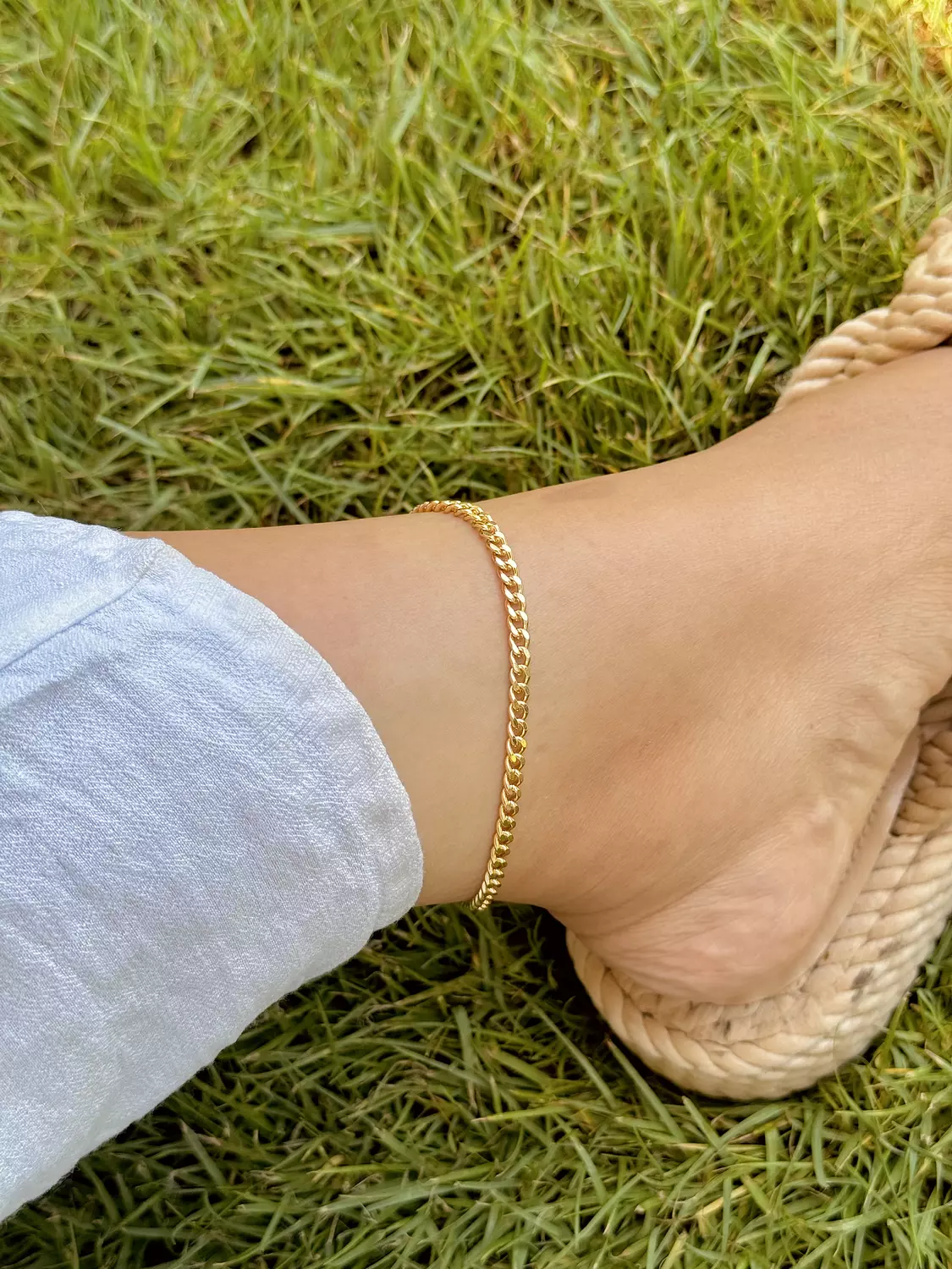 Gold chains anklet 0