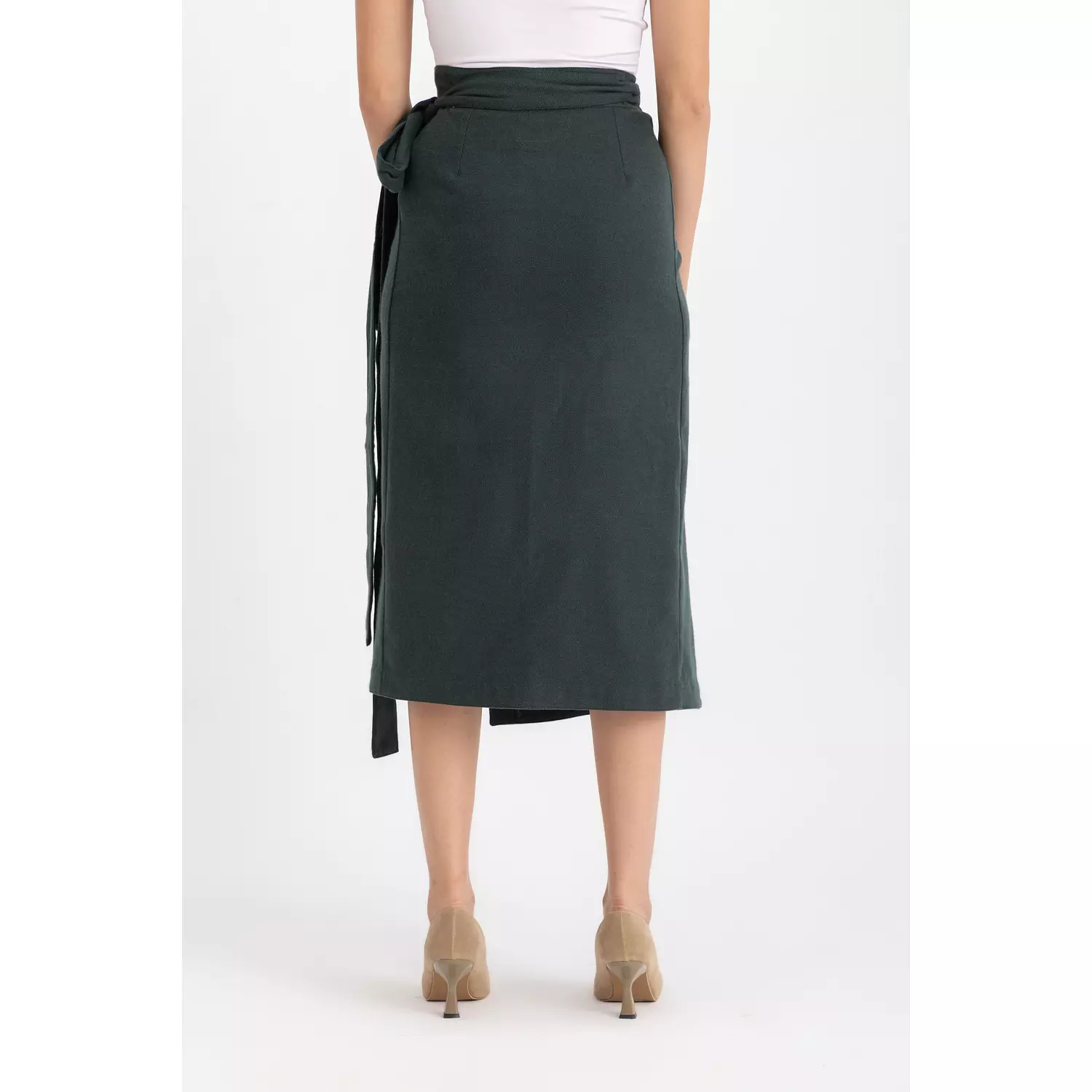 The Maya wrapped skirt - dark green 5