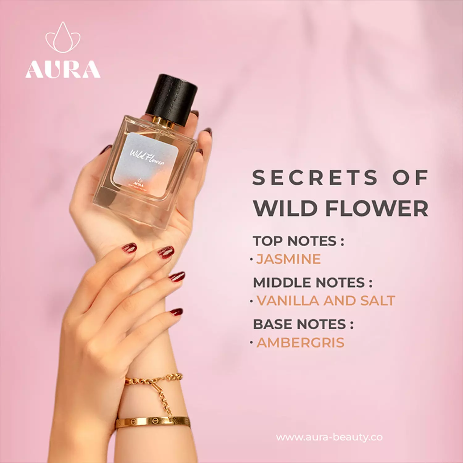  "Wild Flower" by AURA EDP 100 ml inspired by "Gucci Bloom".-2nd-img