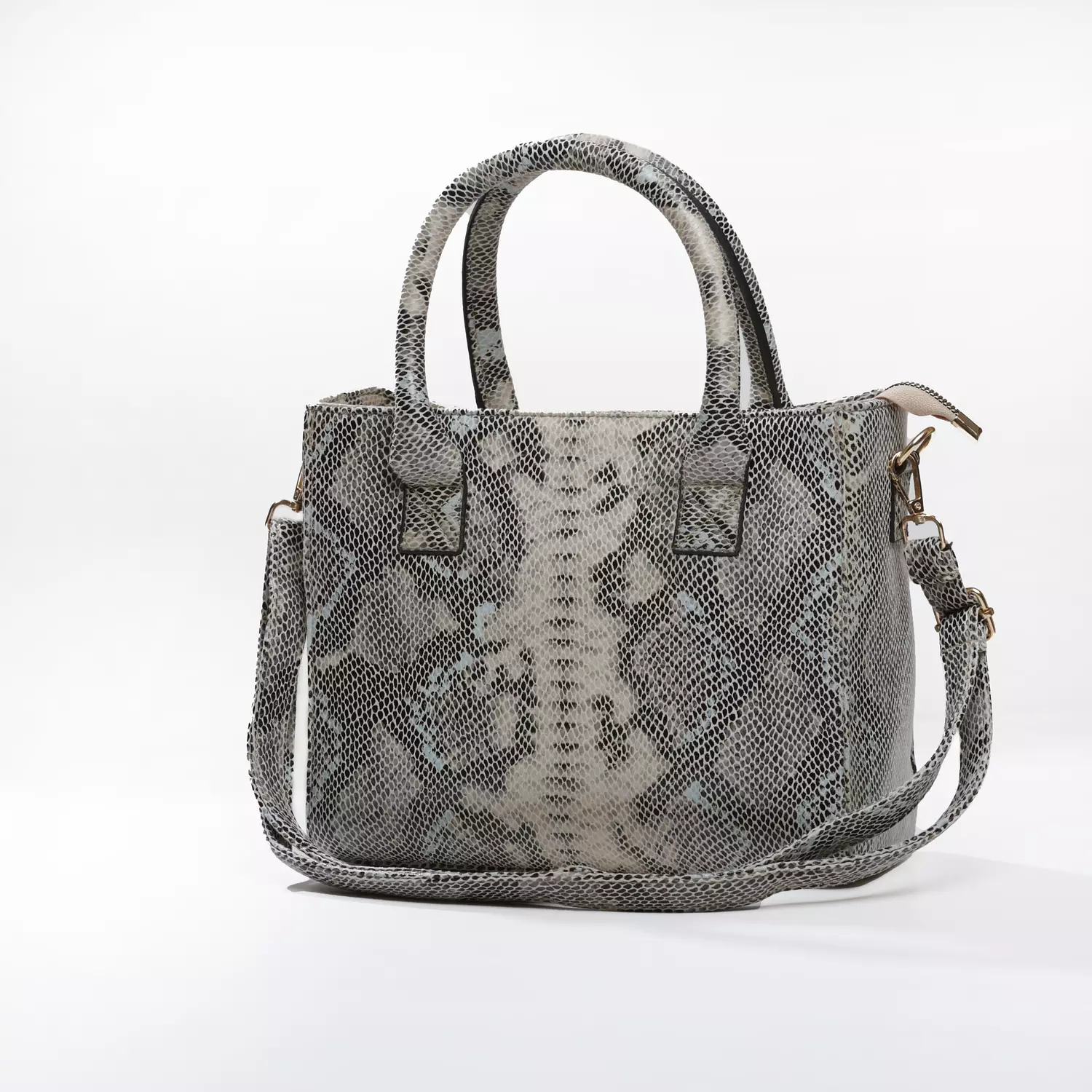 Animal print leather cross bag. hover image