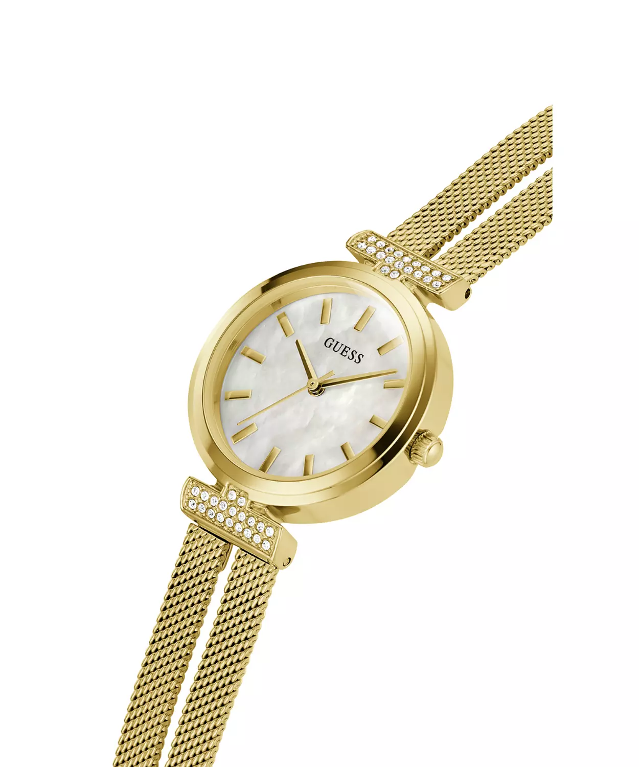 GUESS GW0471L2 ANALOG WATCH For Women Round Shape Gold Stainless Steel/Mesh Polished Bracelet 2