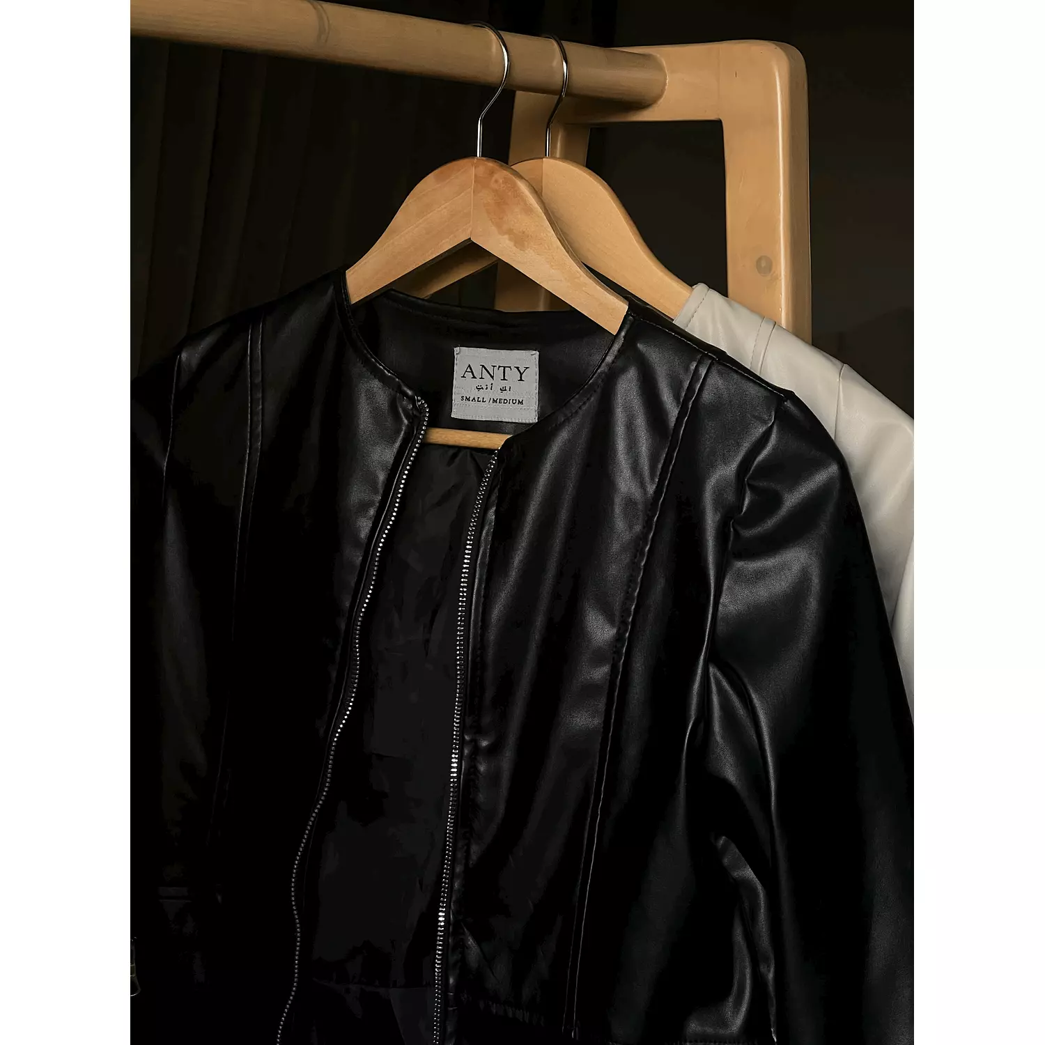 Leather Jacket in Black 2