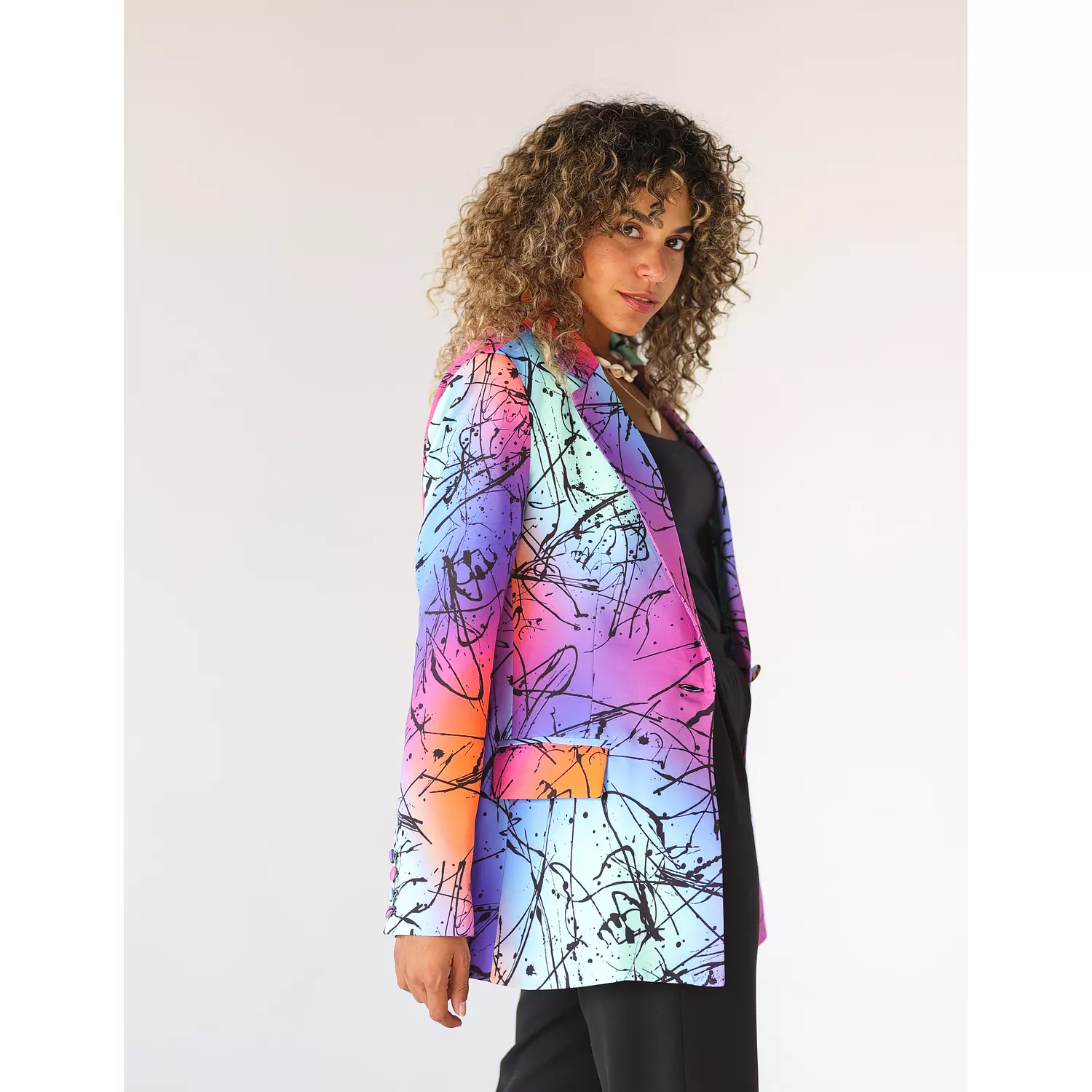 Spray Paint Printed Blazer 7