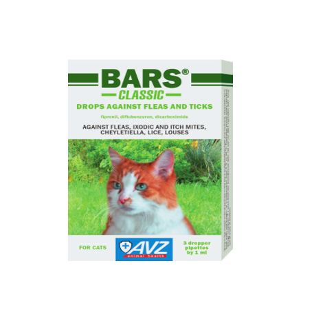 BARS® CLASSIC DROPS AGAINST FLEAS AND TICKS FOR CATS