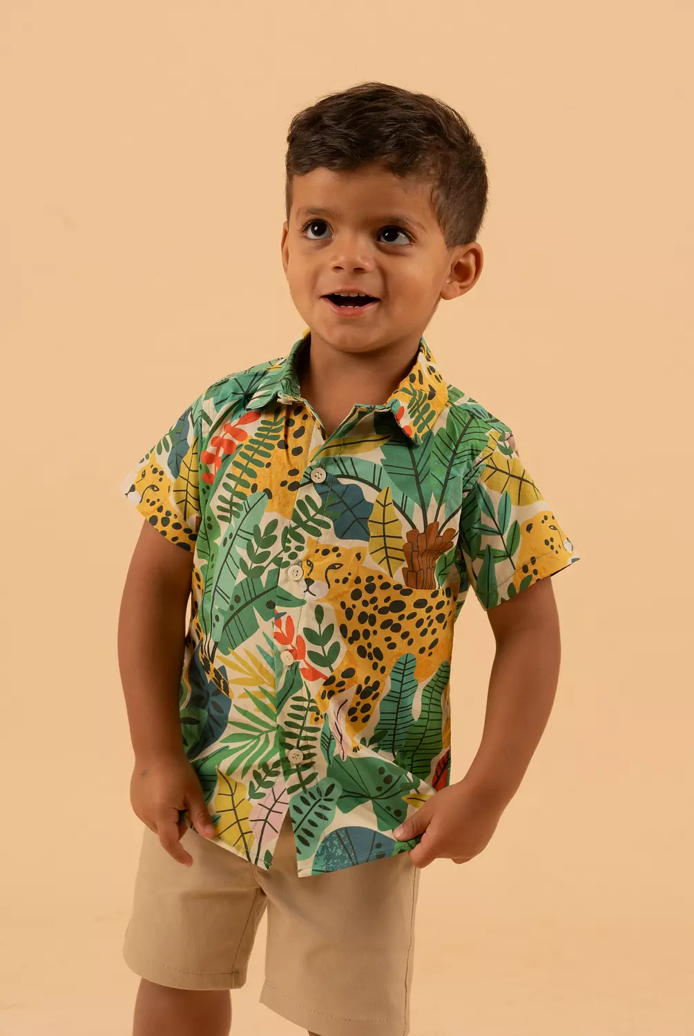 Jungle Print Poplin Shirt hover image