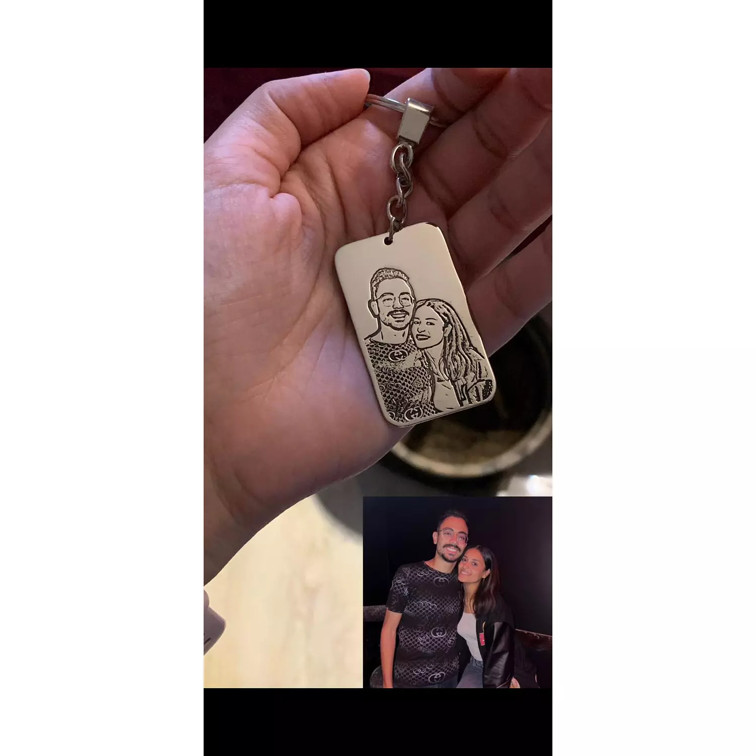 Engraved Photo Keychain Double-Face 4