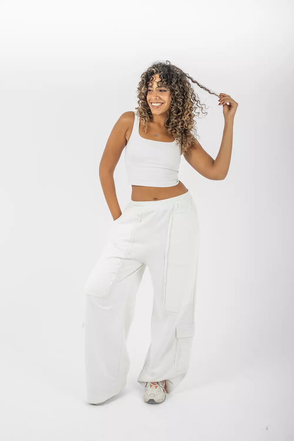 Everyday Wide-Leg Sweatpants in Off-White 3