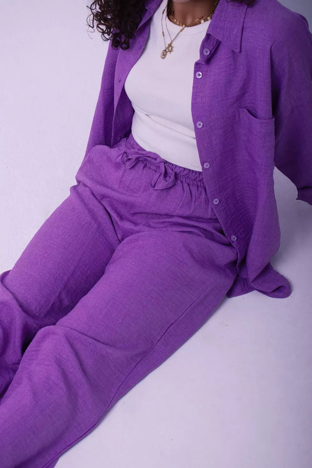 Purple linen set-2nd-img