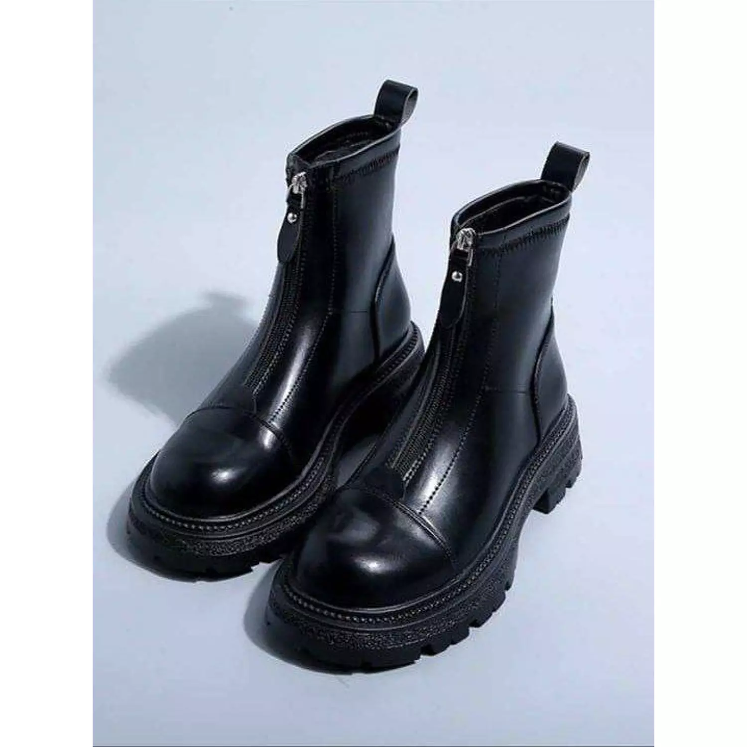 Front zipper boots  hover image