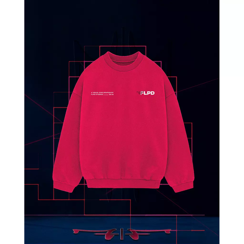 Red Pink Crew Neck