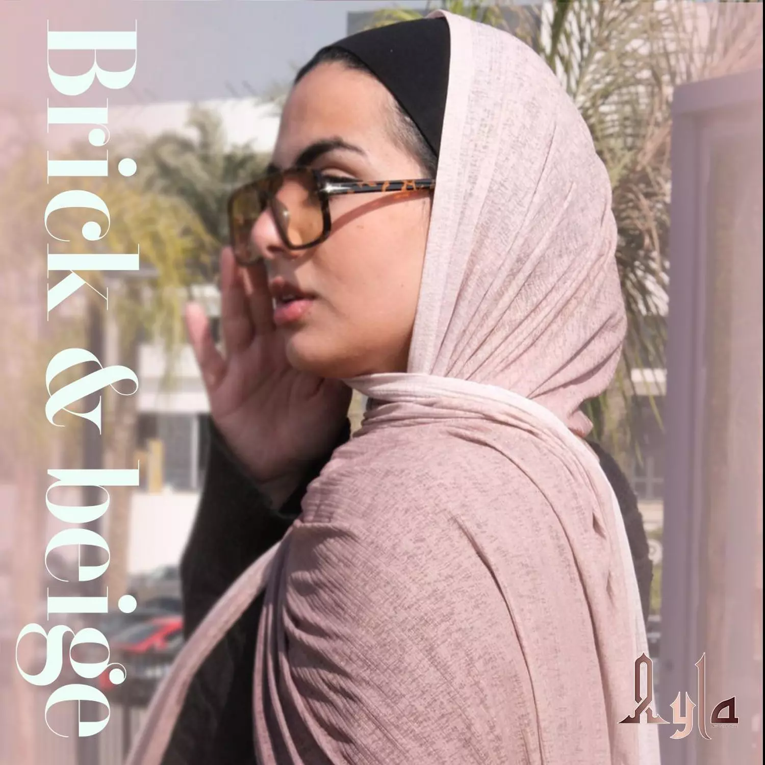 Brick & Beige Kuwaiti Scarf 3