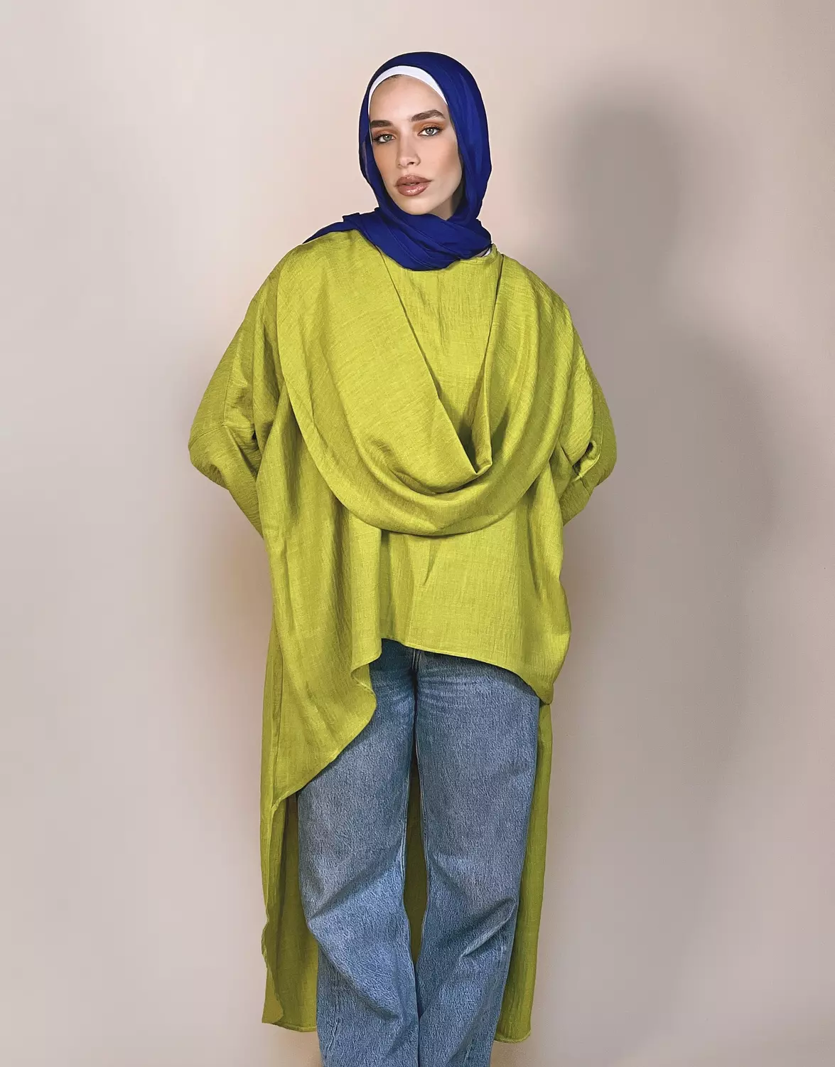 Lime Drape Tunic  4