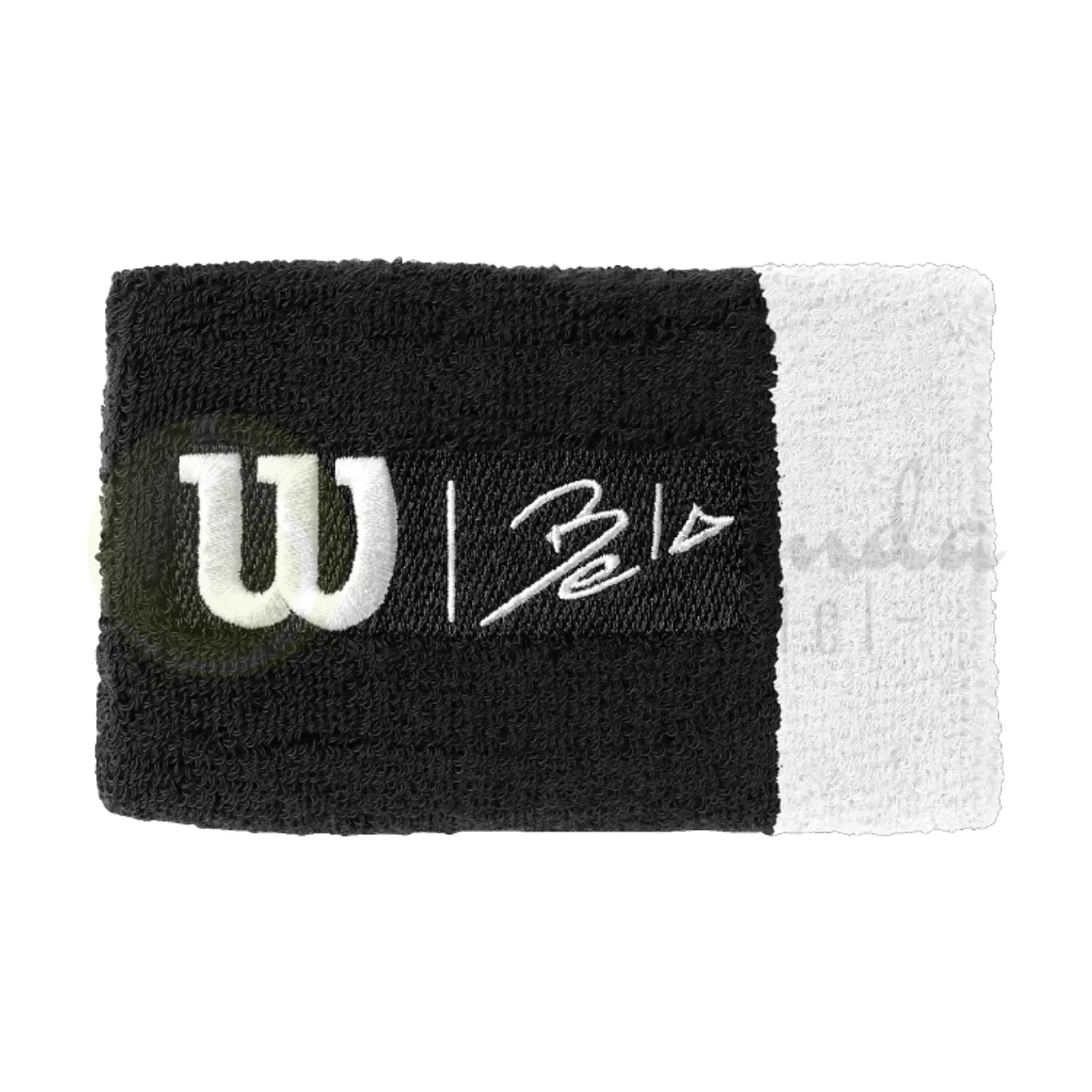 Wilson Bela Extra-Wide Wristband - Black/White hover image