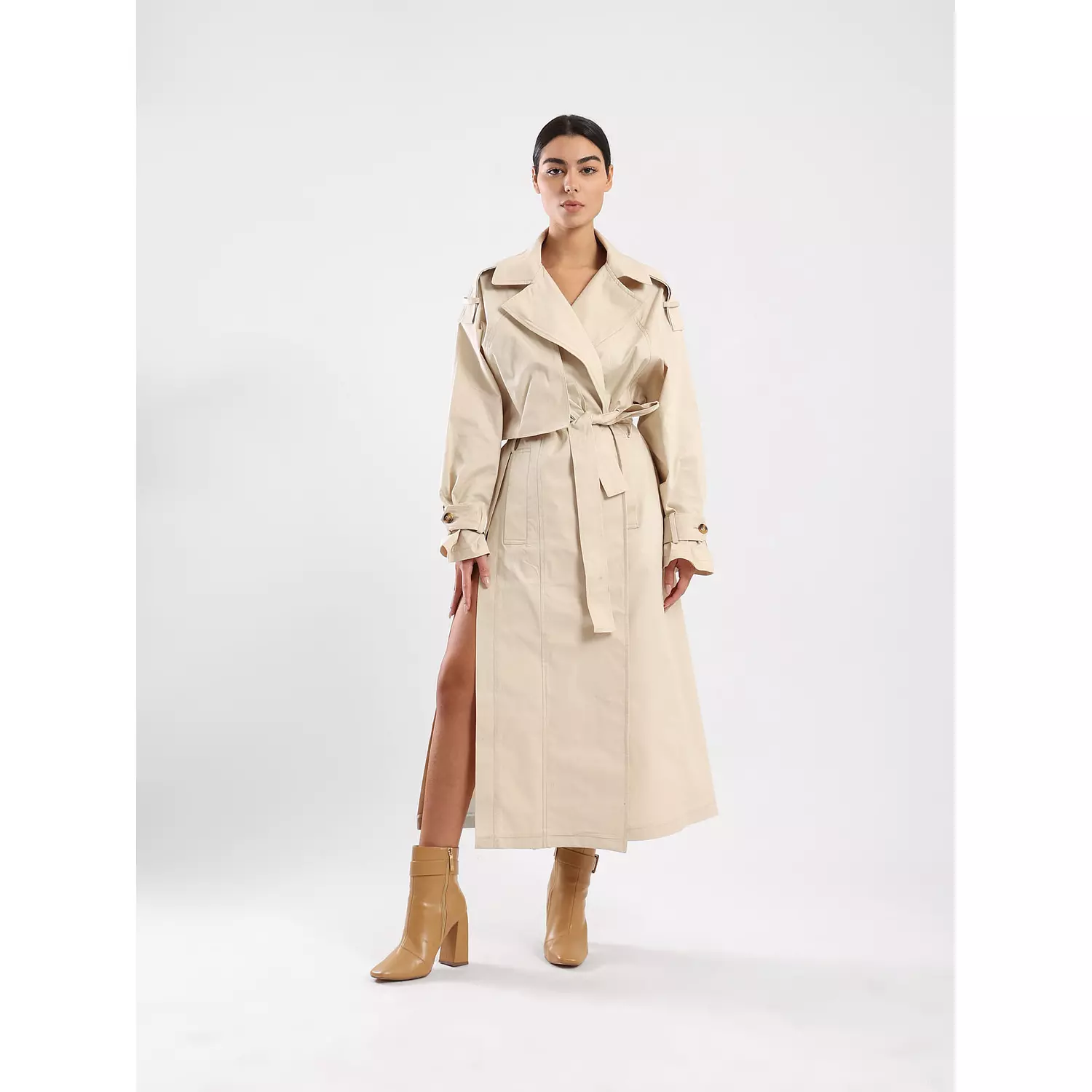 The gabardine SOPHIA trench coat  hover image