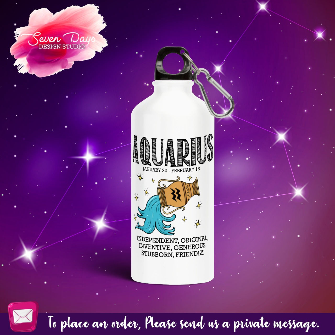 Aquarius Mug, Bottle or Travel Mug hover image