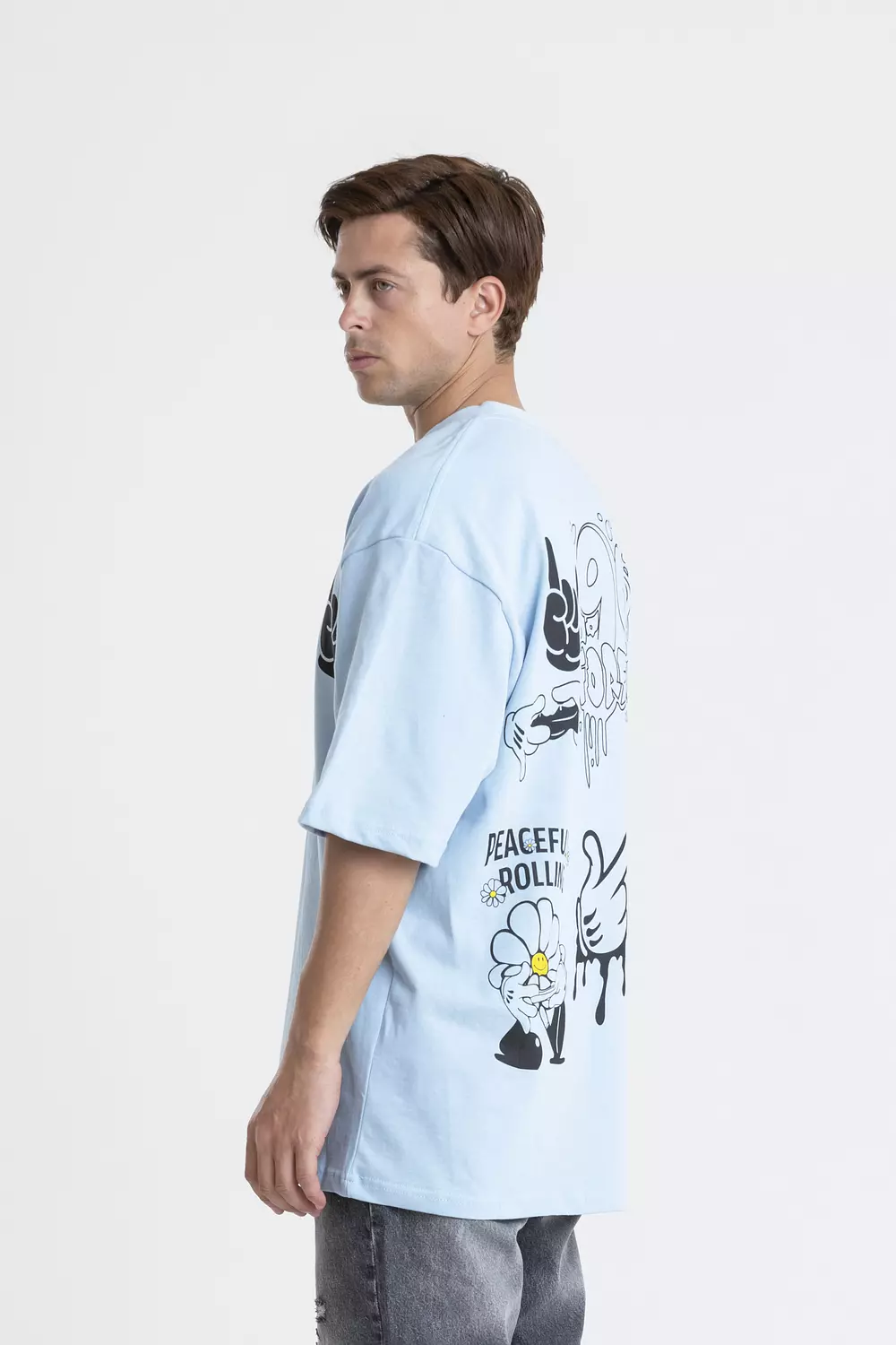 Oversized Cotton T-shirt with Contrast print  6