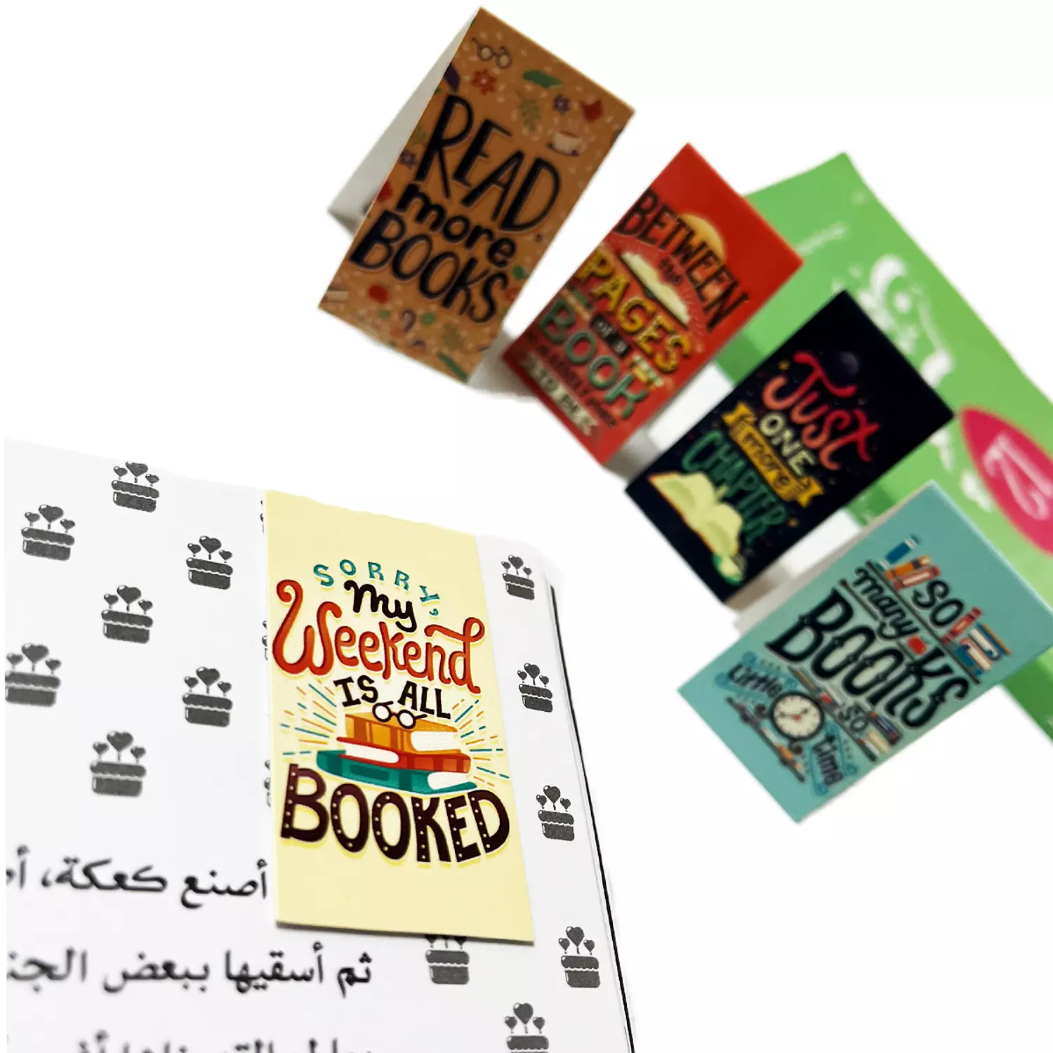 Memo  Magnetic Bookmarks "Read a Book" (5 pcs) hover image