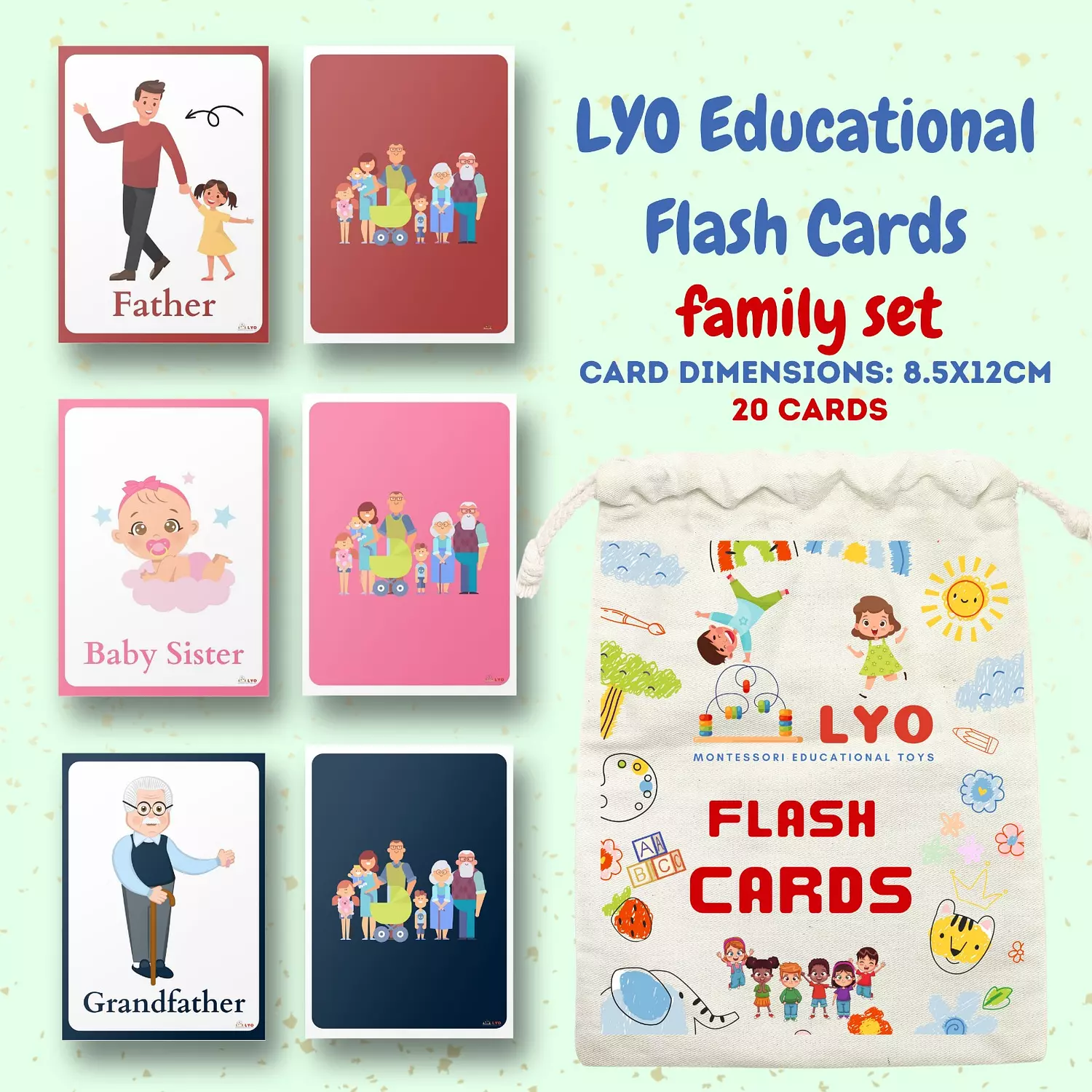 LYO Flash Cards (Animals-Family) 1