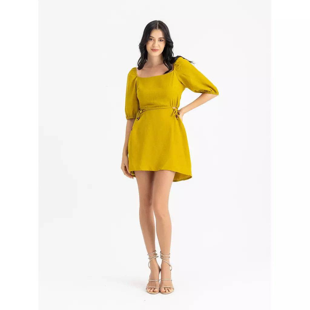 The POUFA cutout linen dress