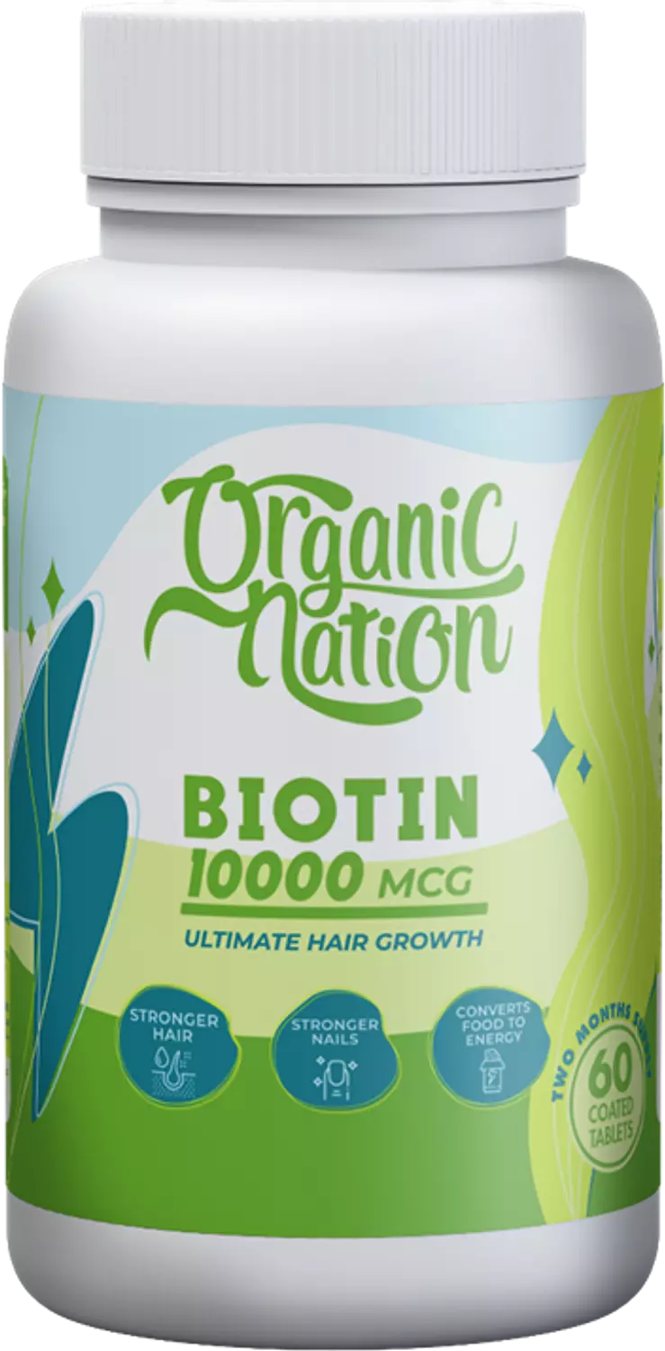 organic nation biotin 10000 MCG 60SERV hover image