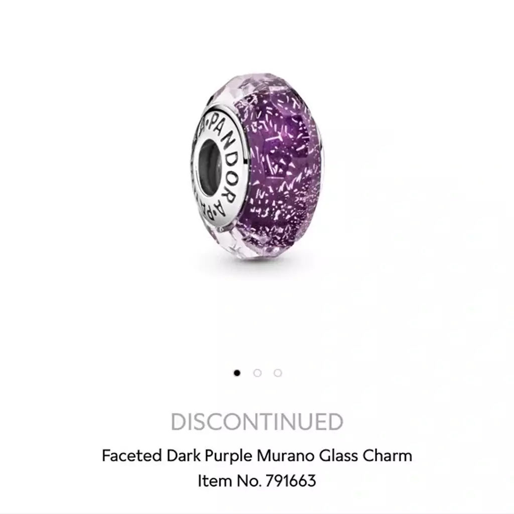 Purple Murano Glass Charm