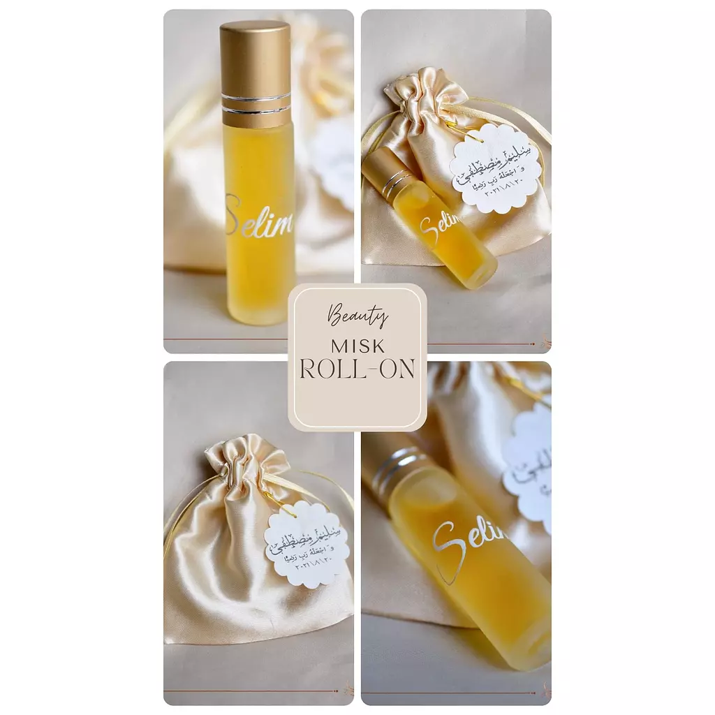 Wedding (Giveaways) Misk Roll-on bottles with Satin Pouches 