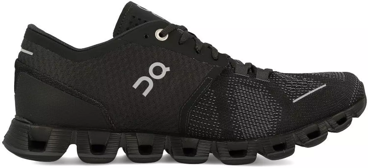 ON CLOUD X RUNNING SHOES BLACK / ASPHALT  1