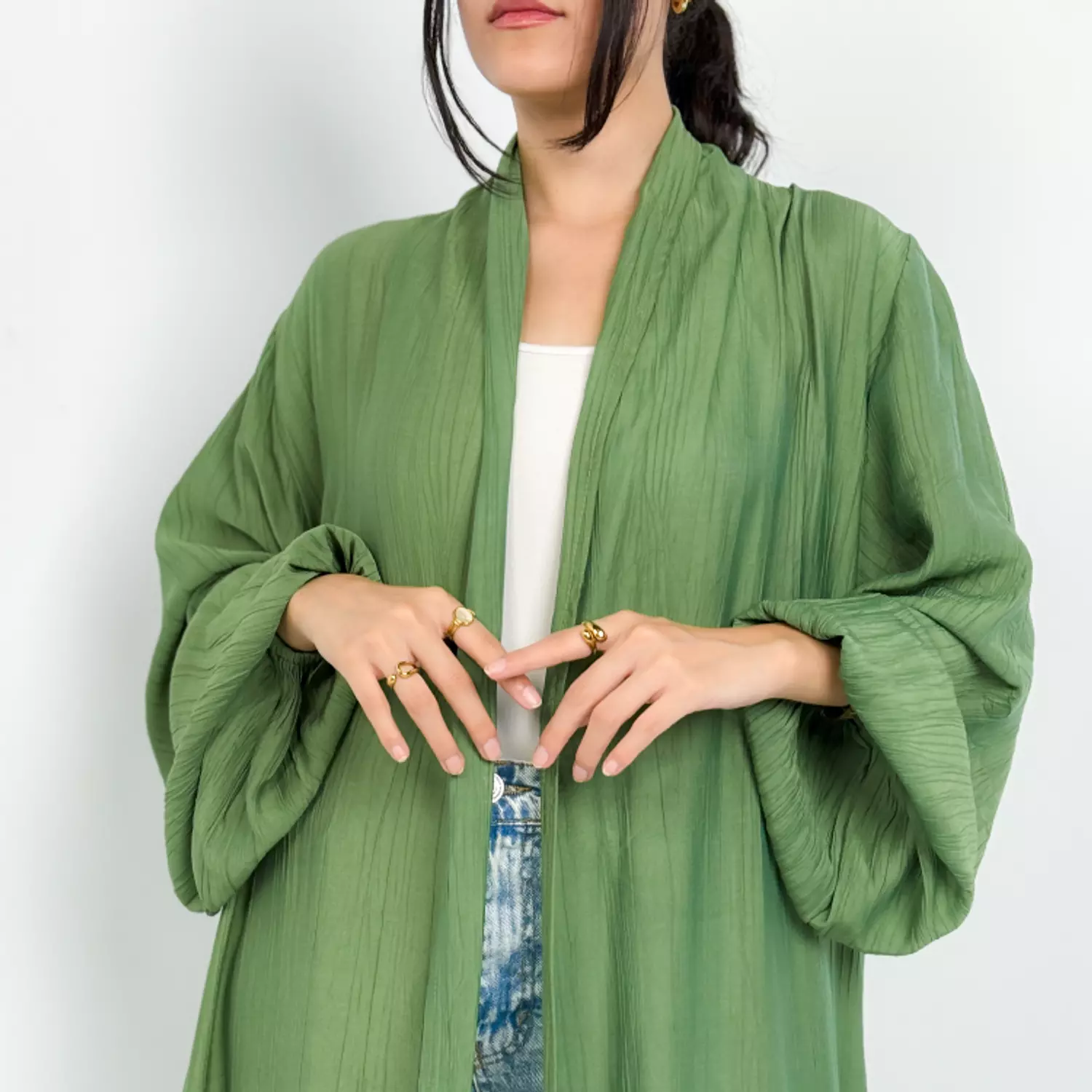 Crashed kimono - Green  1