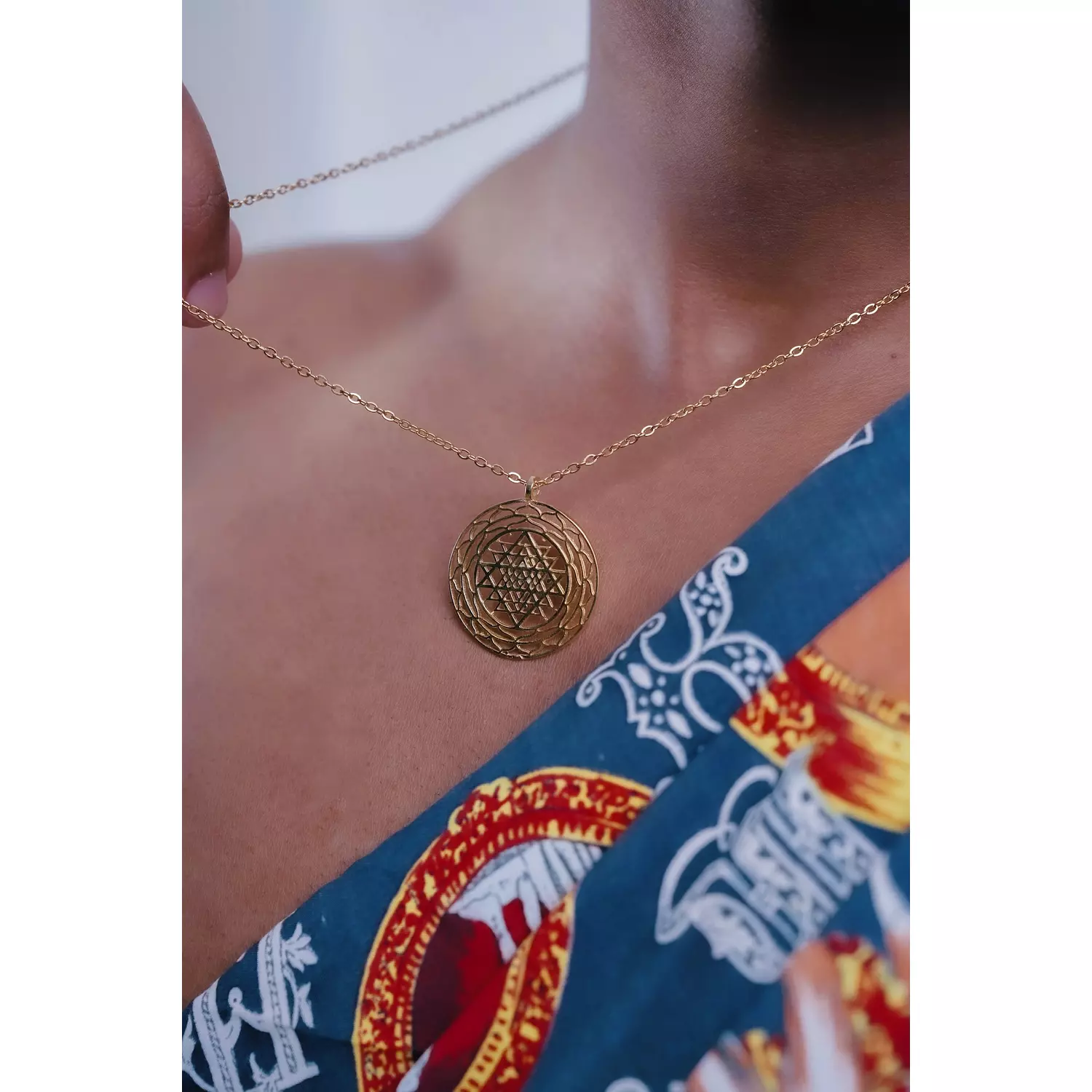 Sri Yantra Necklace hover image