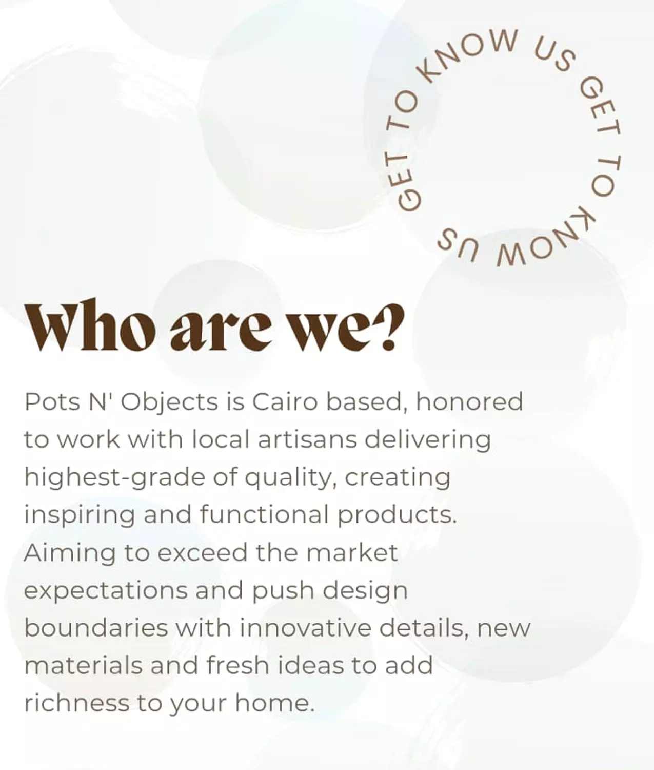 banner image for Pots N' Objects