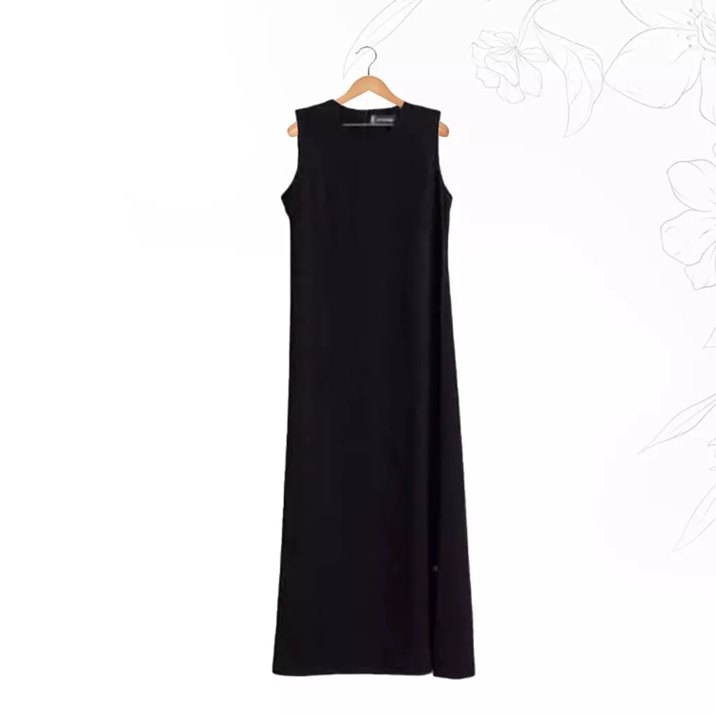 Sleeveless Basic Dress- Black