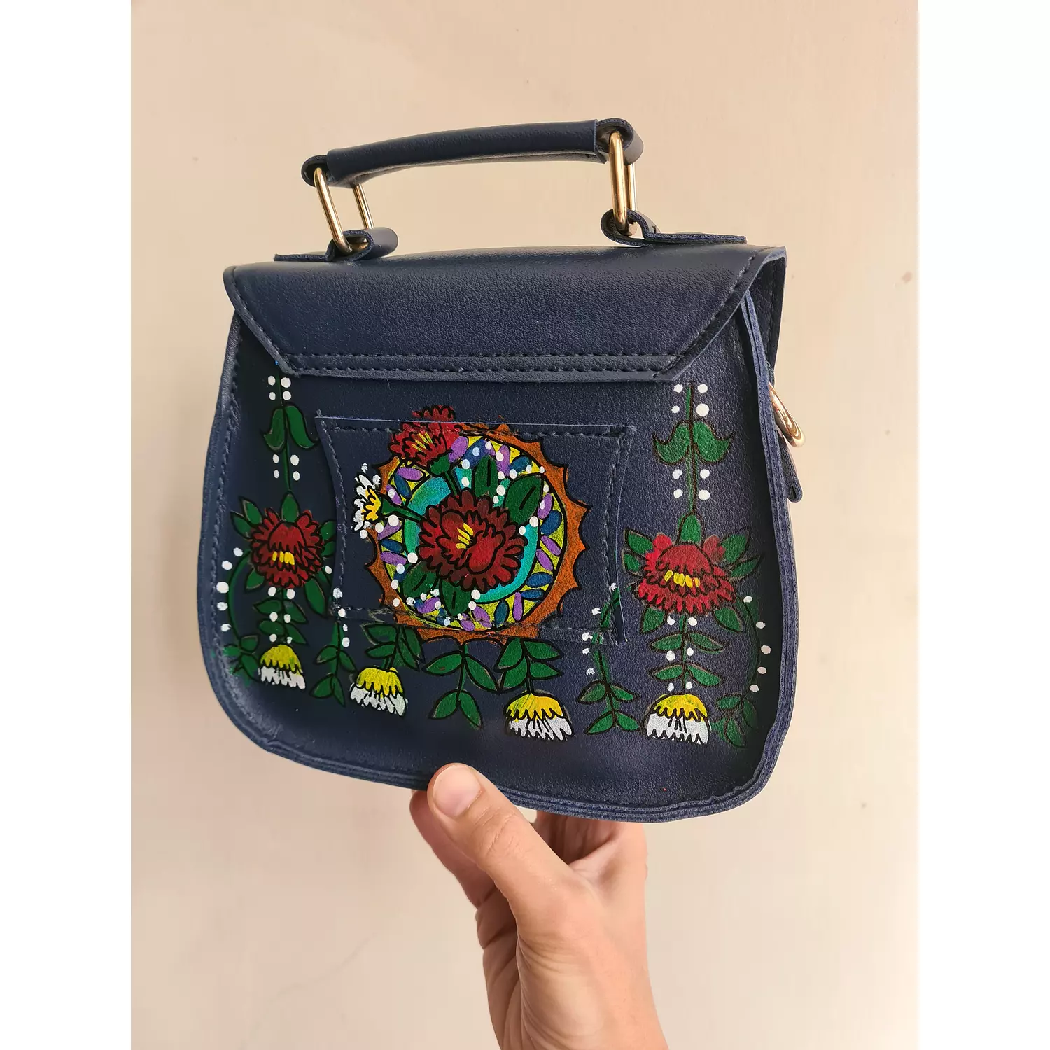 Handpainted crossbody and waist mini bag  1