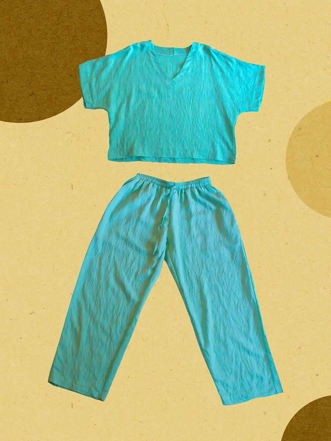 <p>Mint Green Linen Set</p>