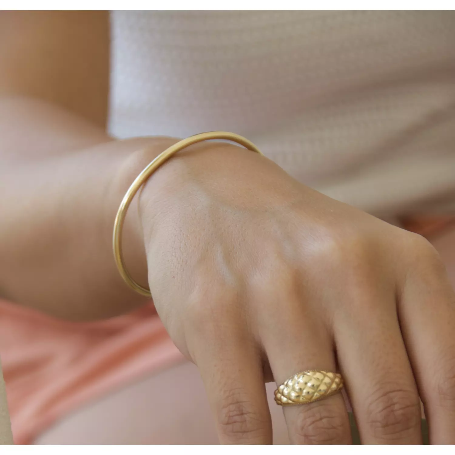 Solid Gold Bangle - B5 3