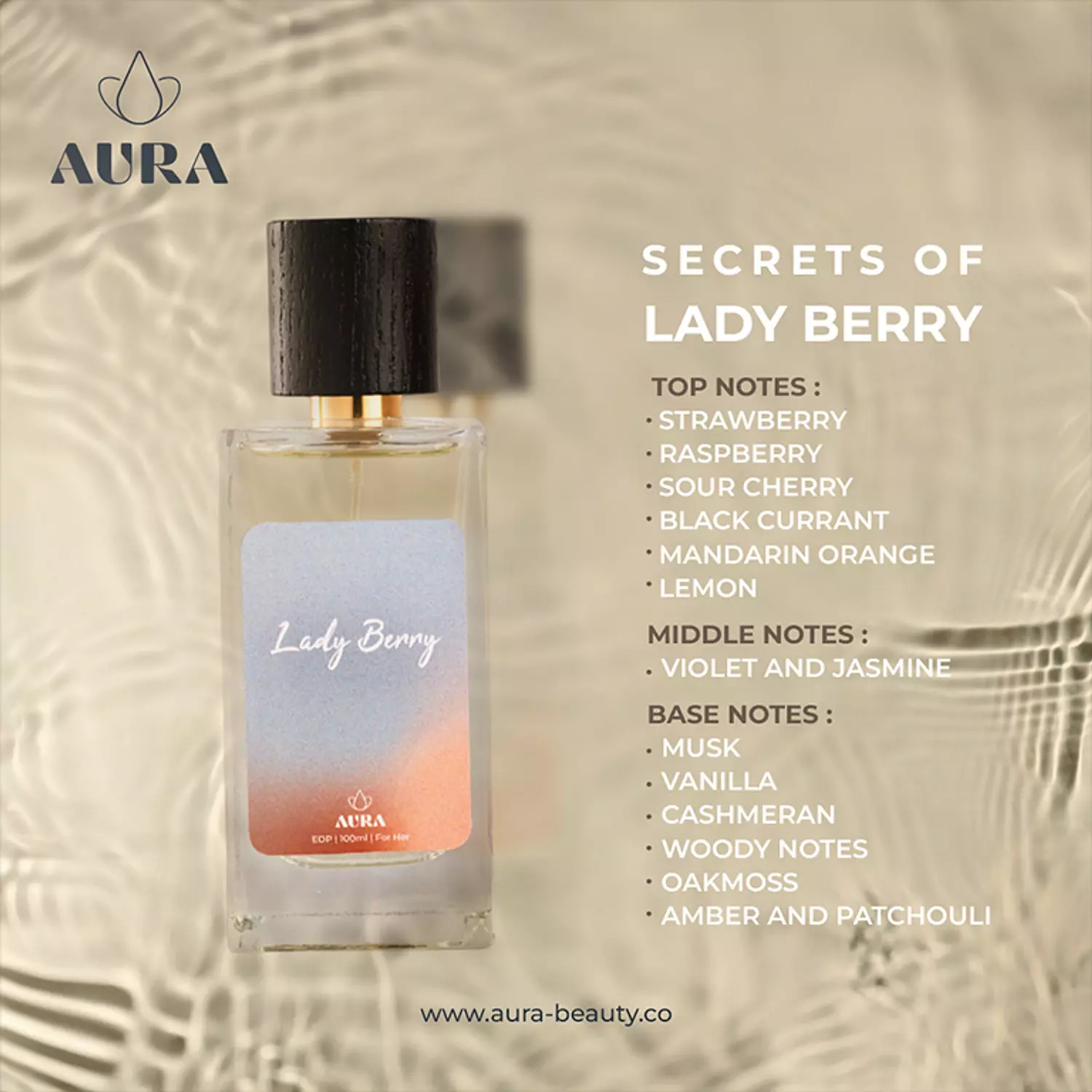 "Lady Berry" by AURA  EDP 100 ml inspired by "Burberry Her". 1