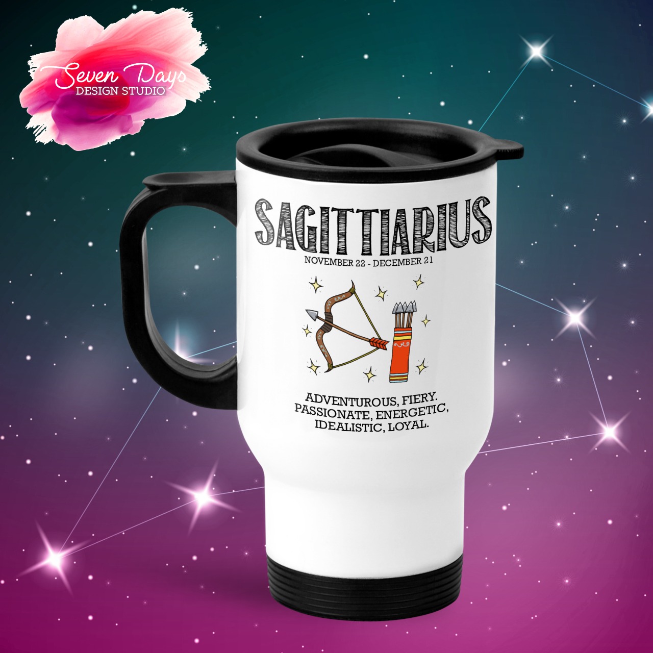 Sagittarius Mug, Bottle or Travel Mug 2