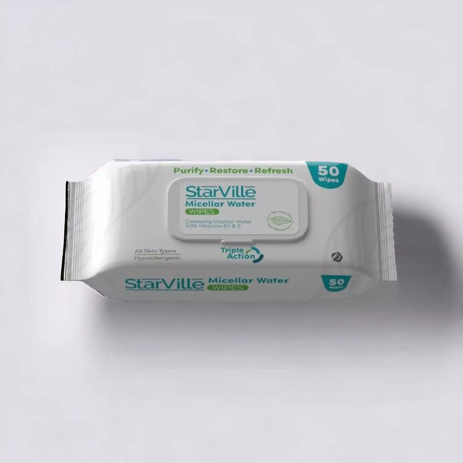 Starville Micellar Water Makeup Remover Wipes - 50 wipes hover image