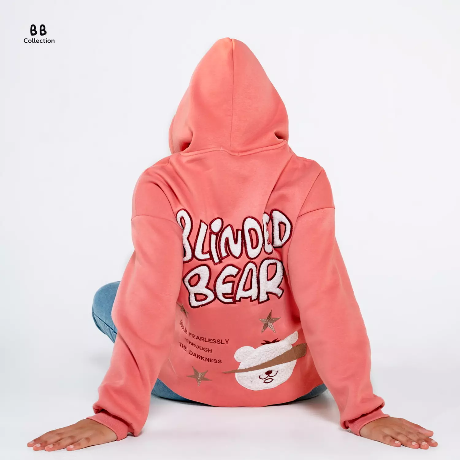 Pink unisex hoodie  3