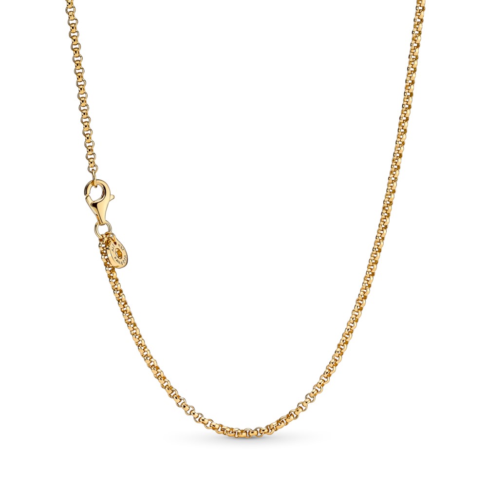 14k Gold-plated rolo necklace