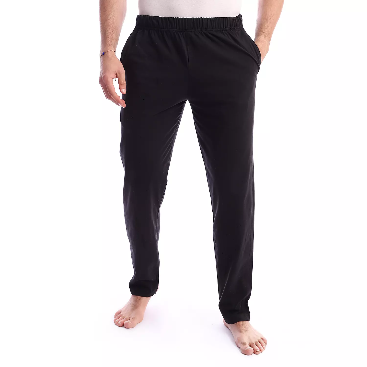 Cotton Plain Pajama Pants - 4040 - Black 0