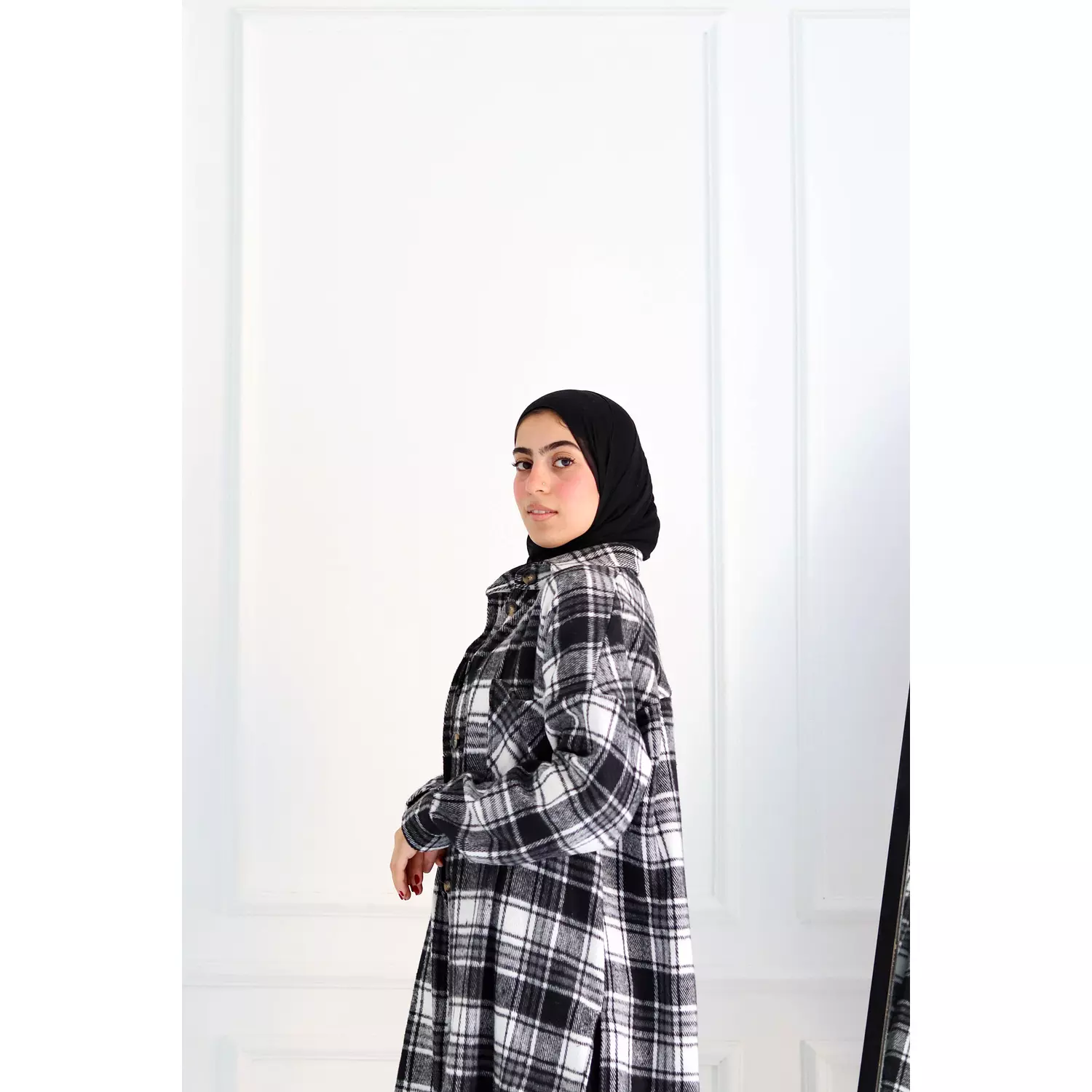 Black & White Checkered Oversize Shirt 3