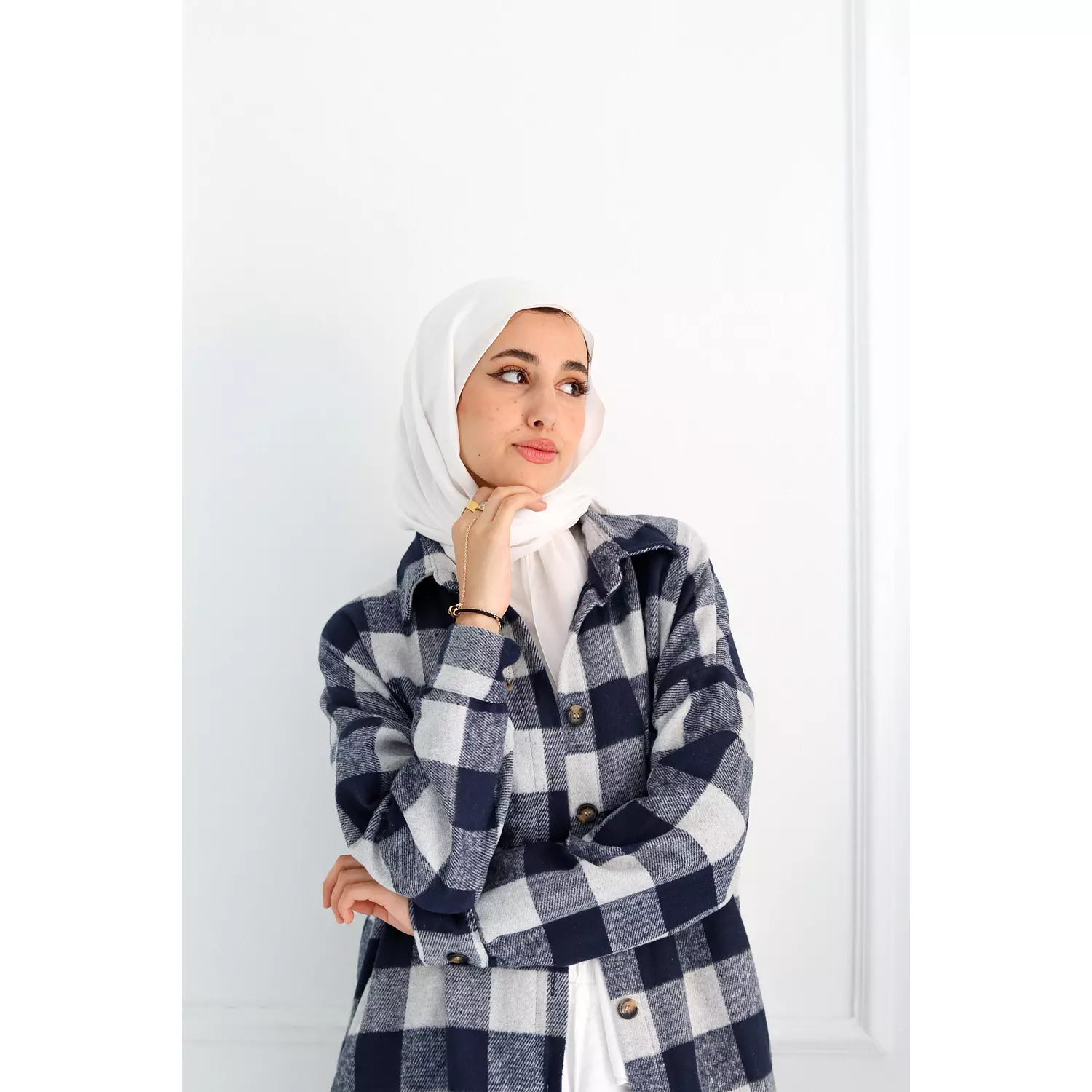 Blue Checkered Oversize Shirt 6