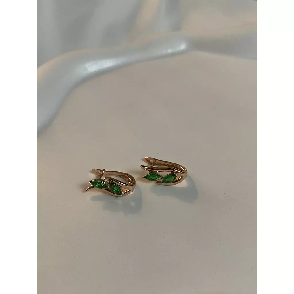 Green Leaf Earrings