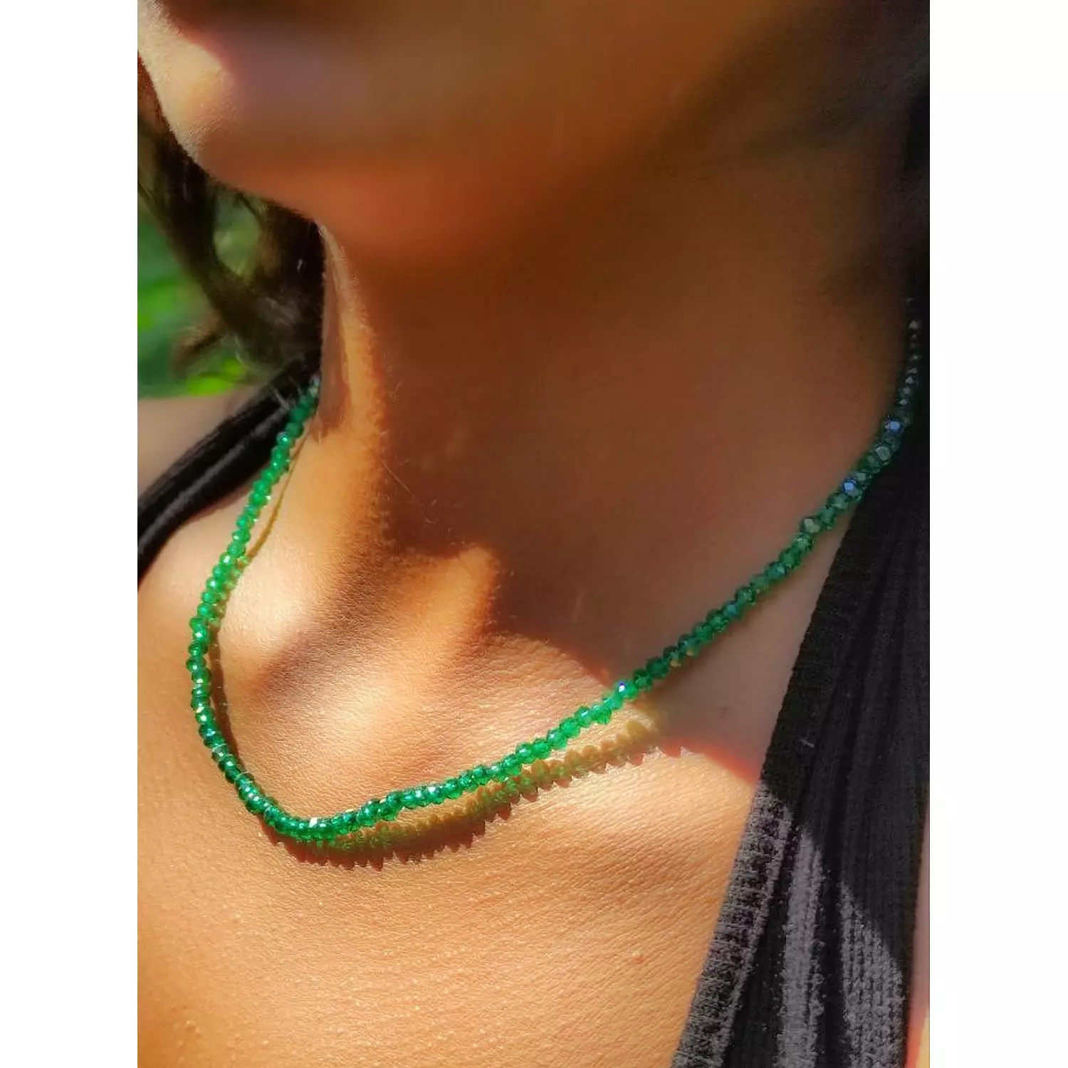 Green simple beads 3