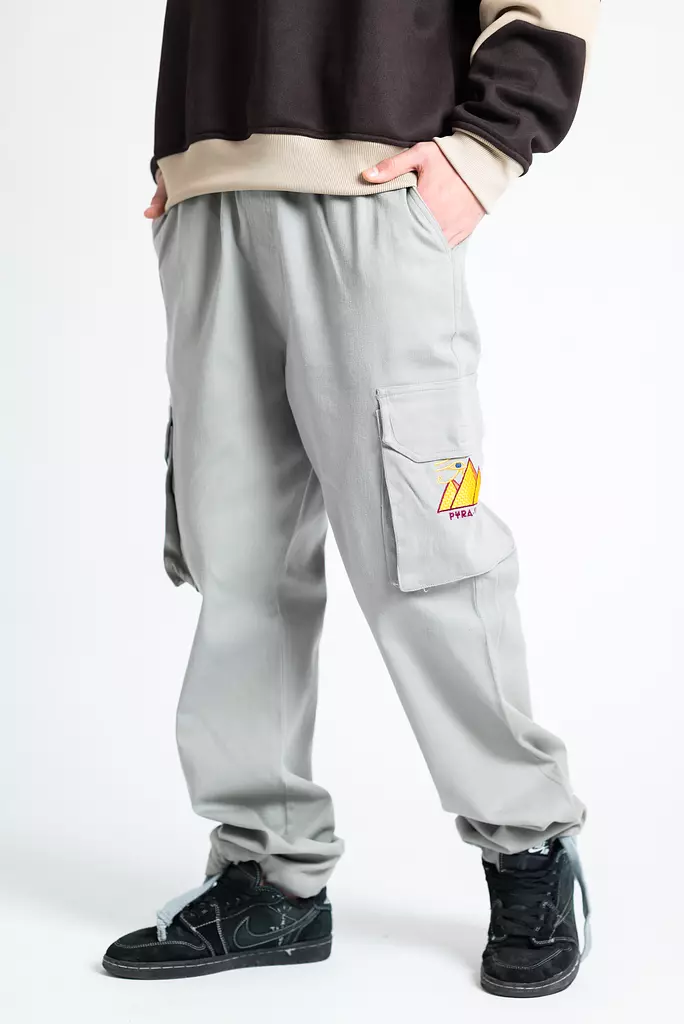 grey cargo pants