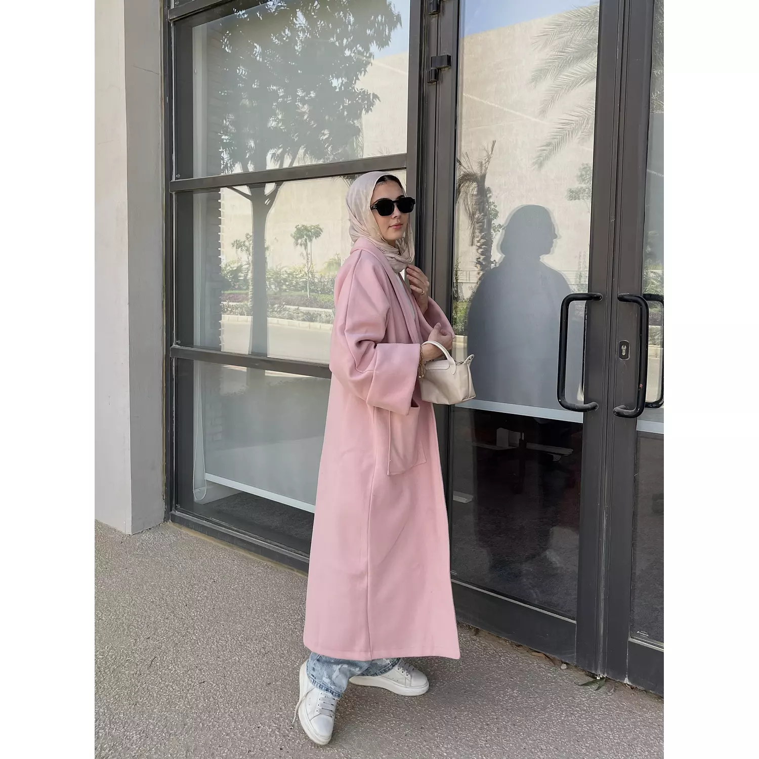 Heavy wool coat - pink hover image