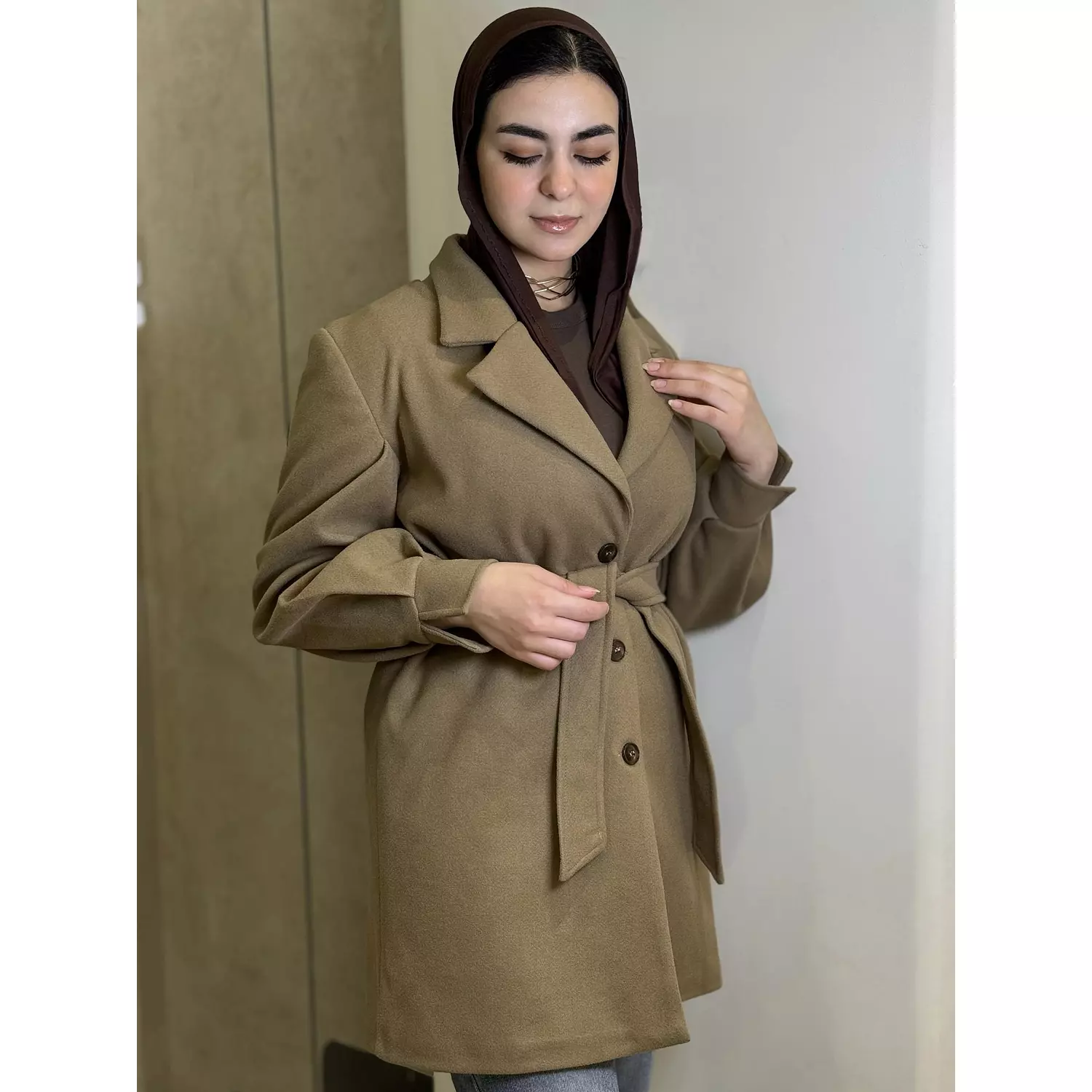   Mocha Bliss Trench Coat hover image