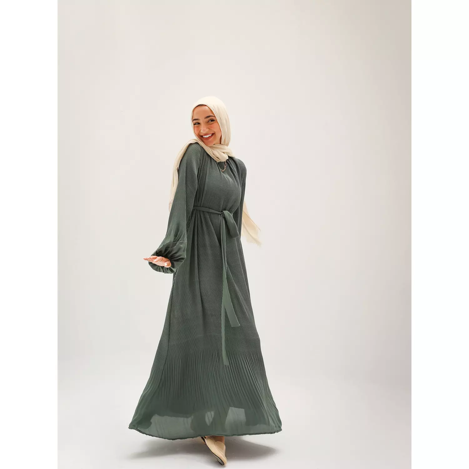 Olive Dreamy Swirl Dress hover image