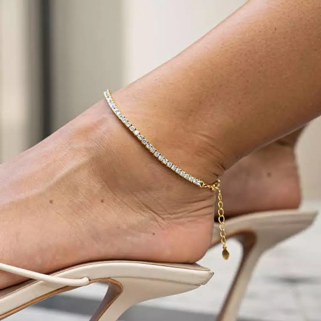 Thin Tennis Anklet